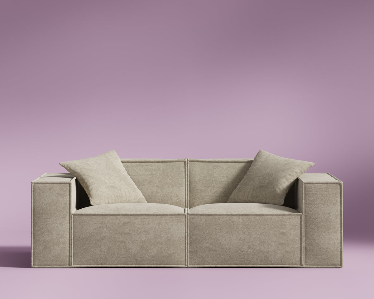 M1 Sofa Loveseat - Performance Weave: Silicon Sand - IN BOX