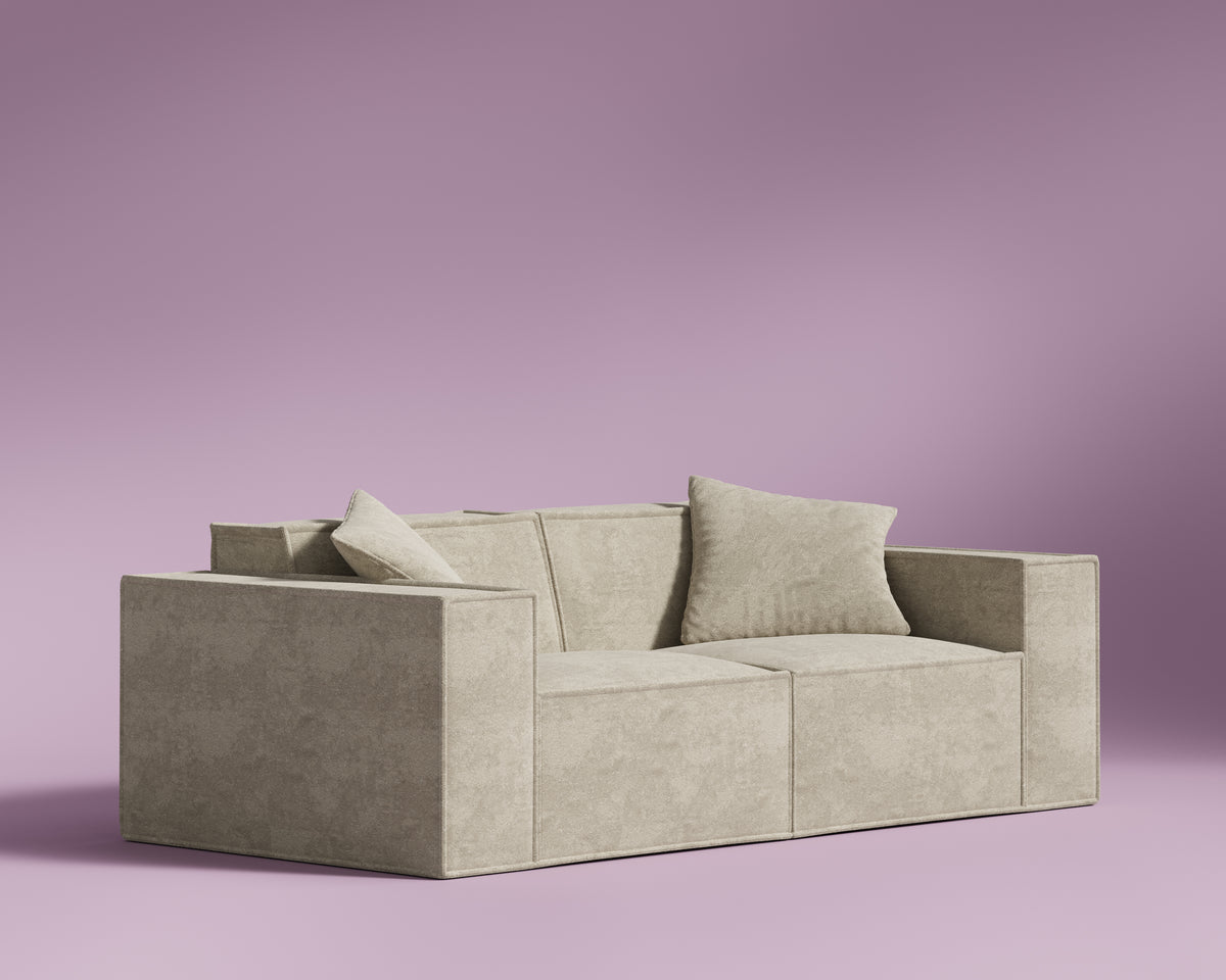 M1 Sofa Loveseat - Performance Weave: Silicon Sand - IN BOX