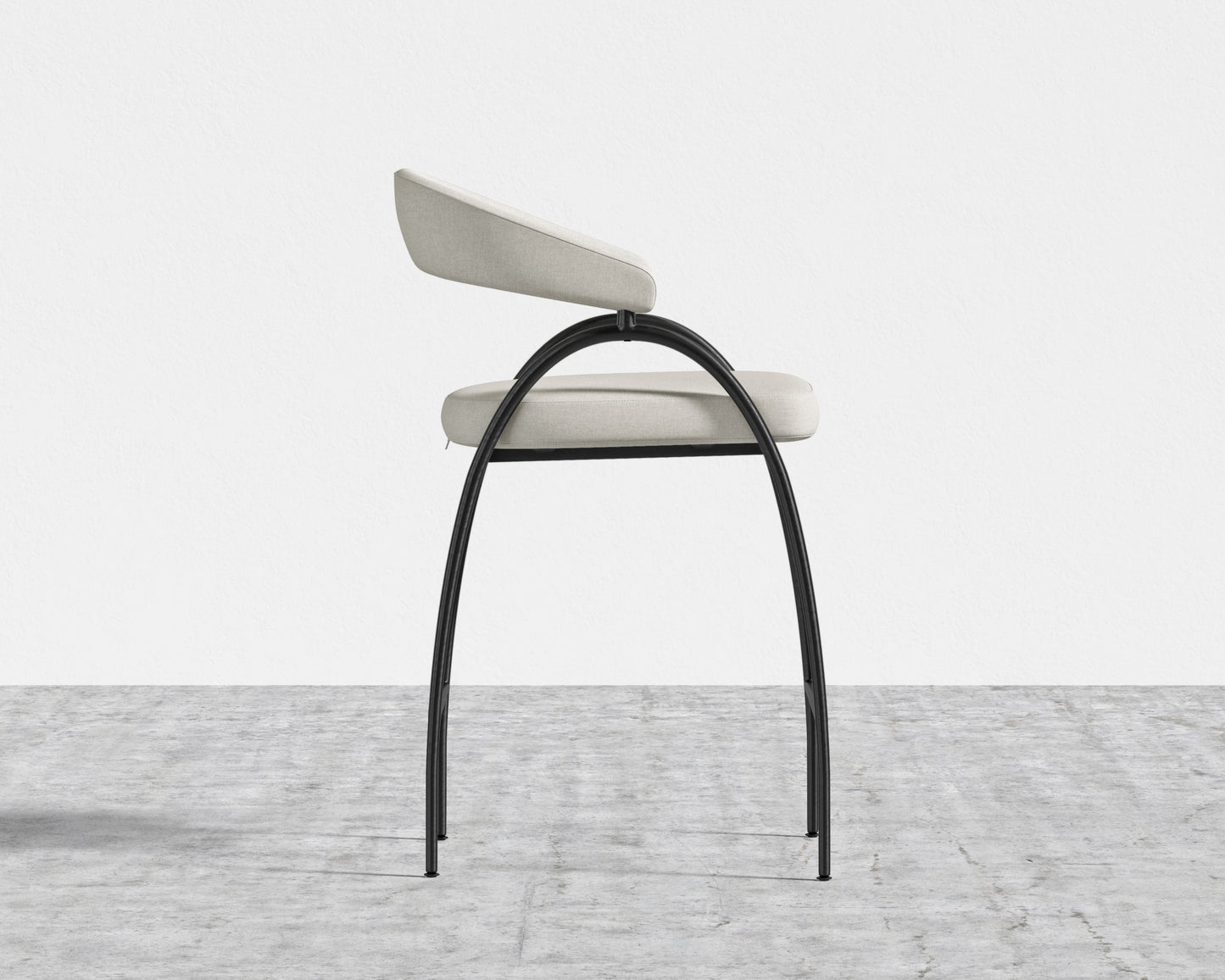 Uma Counter Stool - Modern Felt: Alesund, Black Base