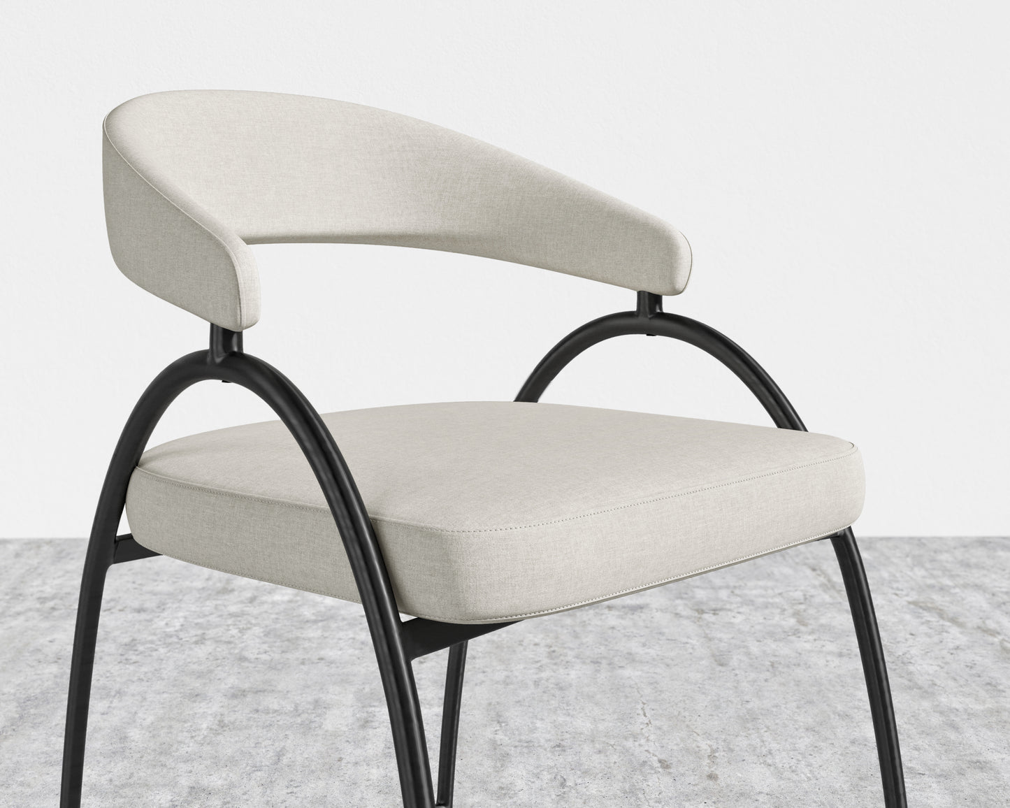 Uma Counter Stool - Modern Felt: Alesund, Black Base