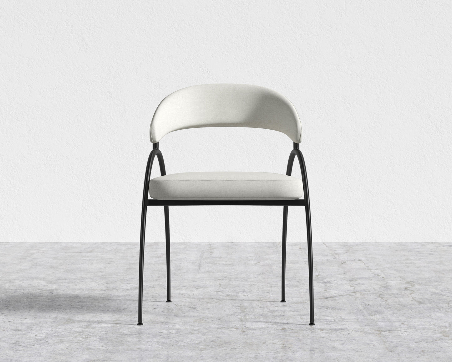 Uma Dining Chair - Modern Felt: Alesund, Black Base