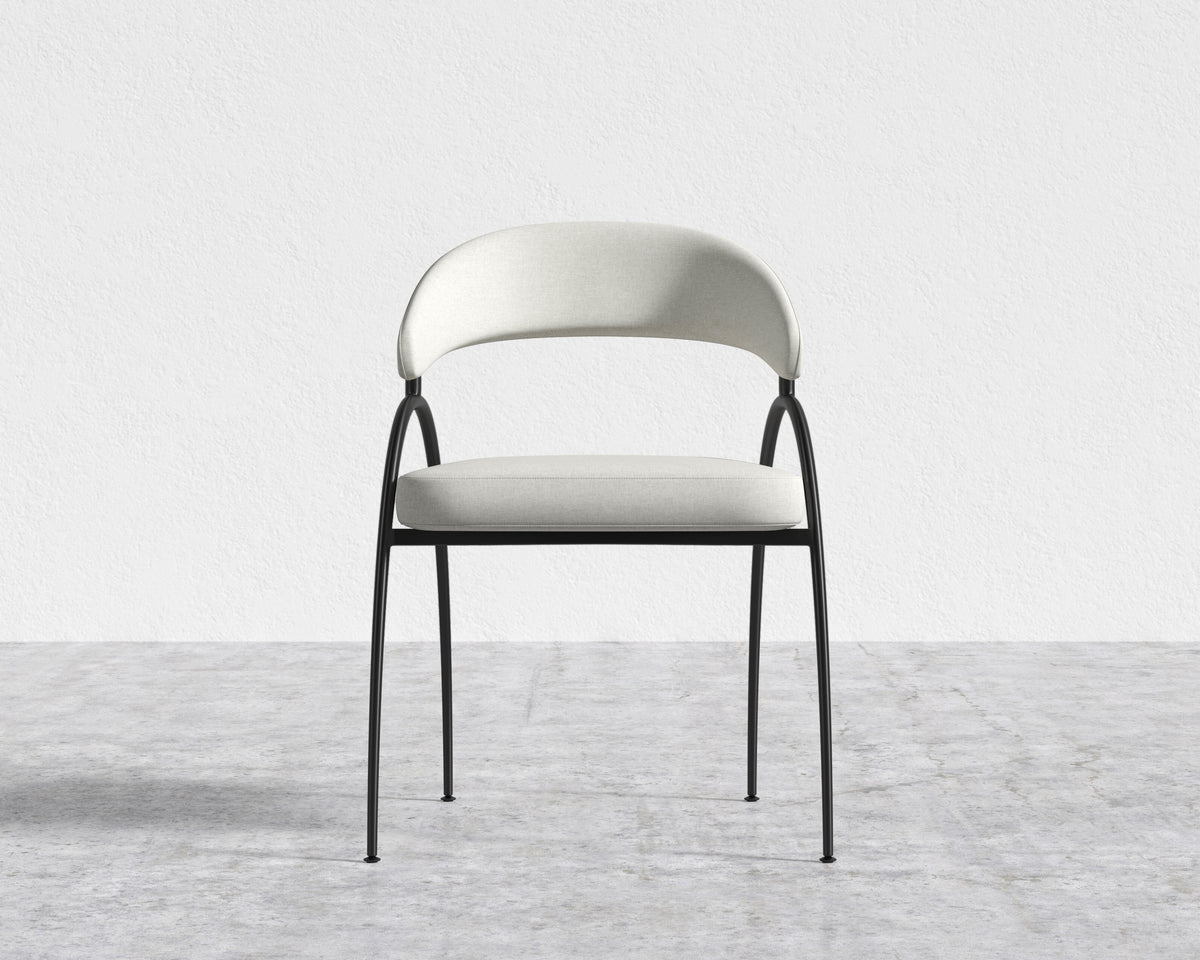 Uma Dining Chair - Modern Felt: Alesund, Black Base