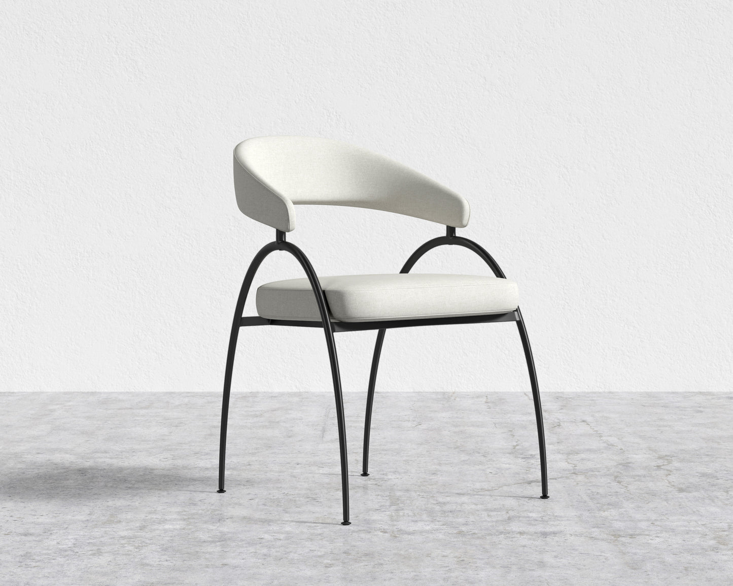 Uma Dining Chair - Modern Felt: Alesund, Black Base