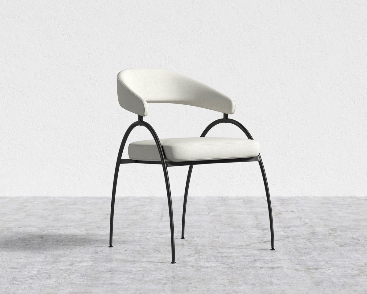 Uma Dining Chair - Modern Felt: Alesund, Black Base
