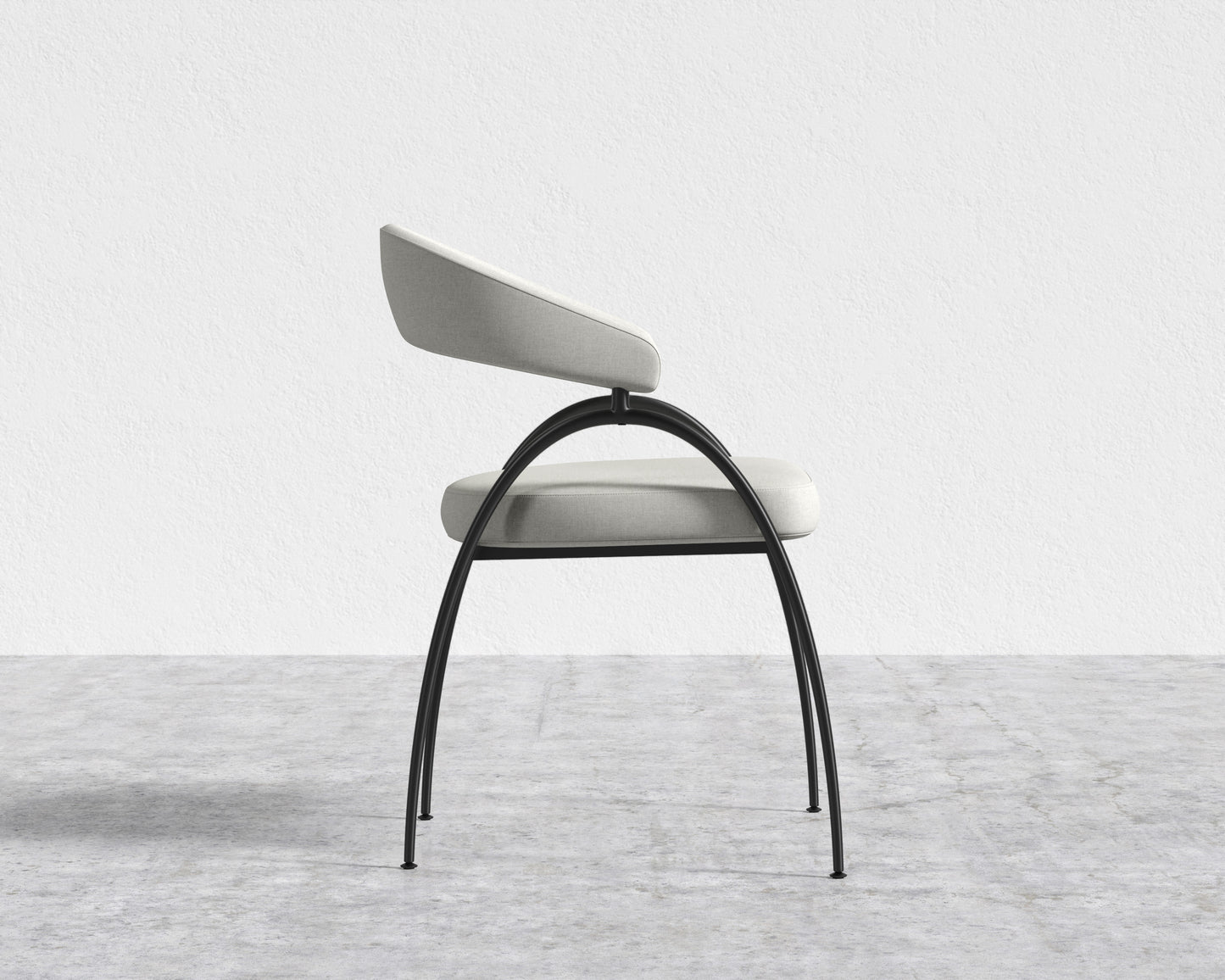 Uma Dining Chair - Modern Felt: Alesund, Black Base