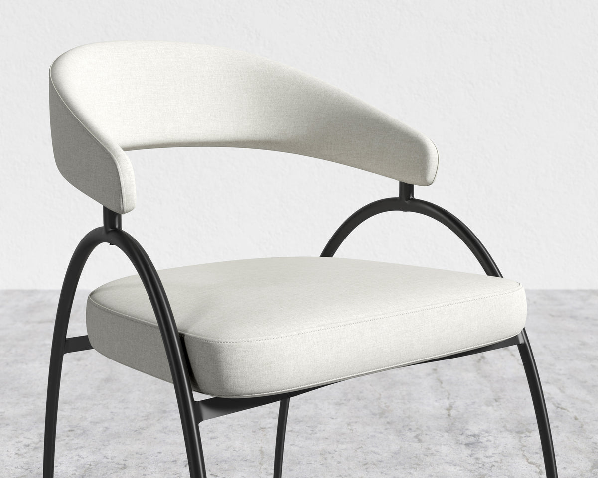 Uma Dining Chair - Modern Felt: Alesund, Black Base